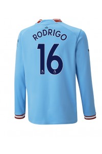 Fotbalové Dres Manchester City Rodri Hernandez #16 Domácí Oblečení 2022-23 Dlouhý Rukáv